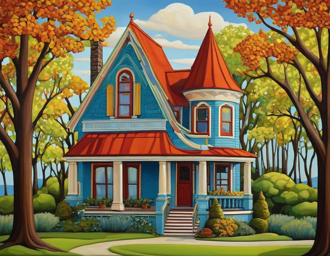 Charming House in Impressionistic Style