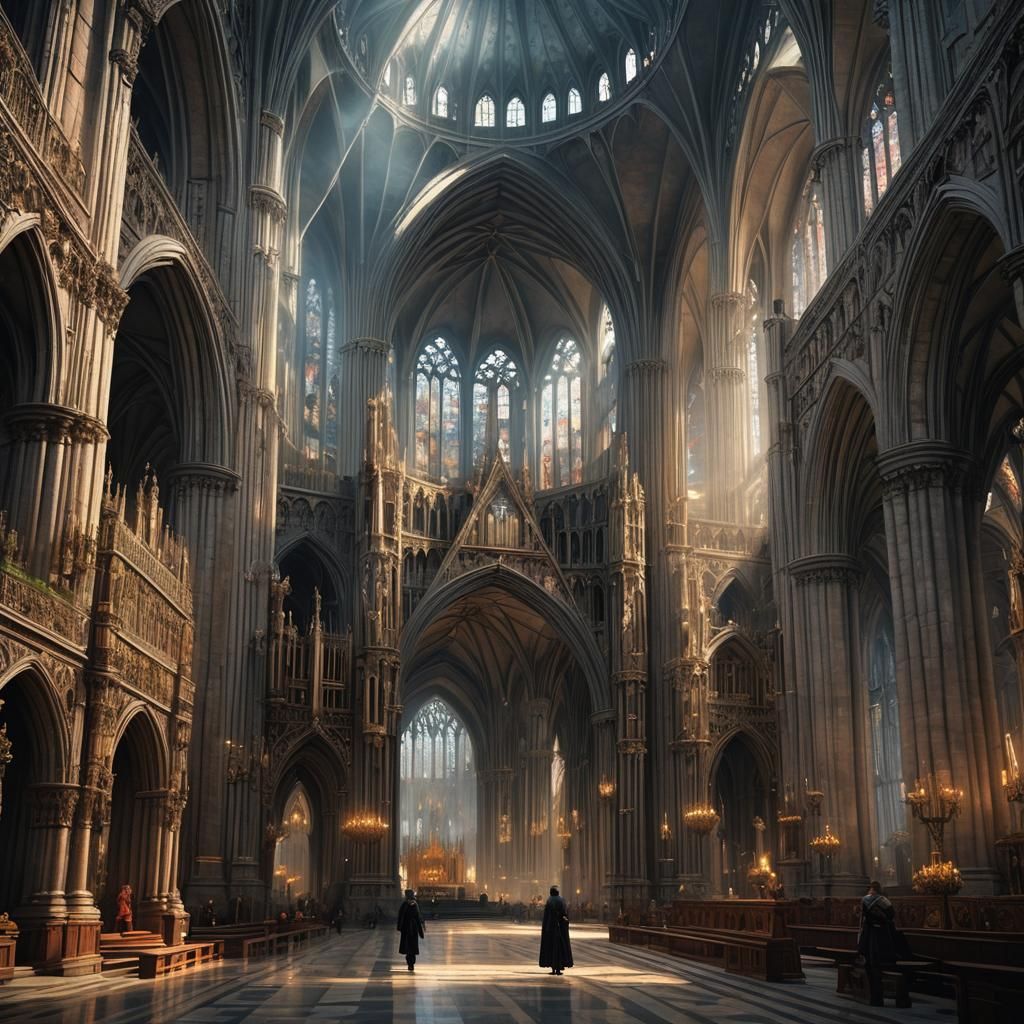 Beautiful Cathedral Interior: Digital Matte Painting