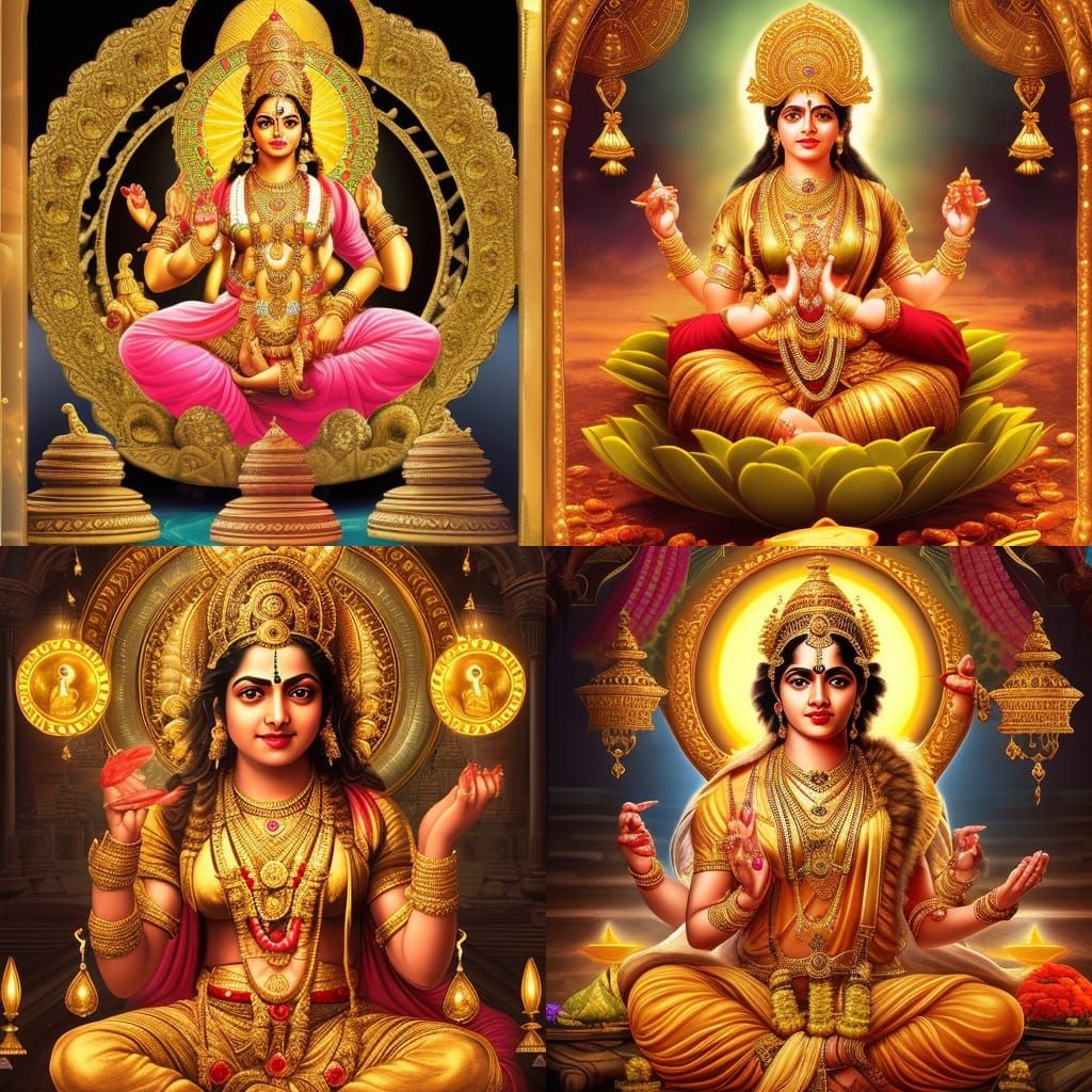 Lakshmi: Goddess of Abundance in Digital Art