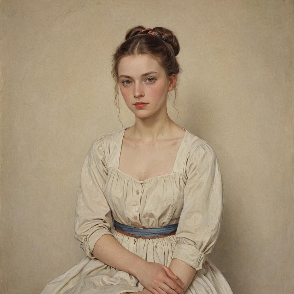 Classical Portrait of a Young Girl