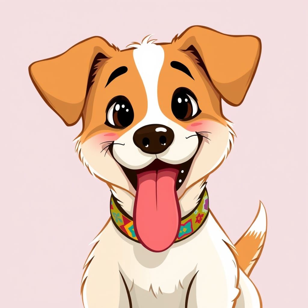 Adorable Dog Sticking Tongue Out