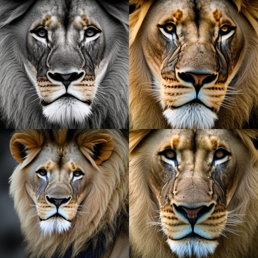 Majestic Lion Portrait in Natural Light