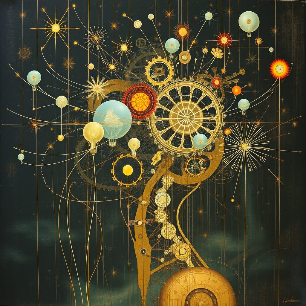 Cybernetic Steampunk Visions: Kinesthetic Dandelion