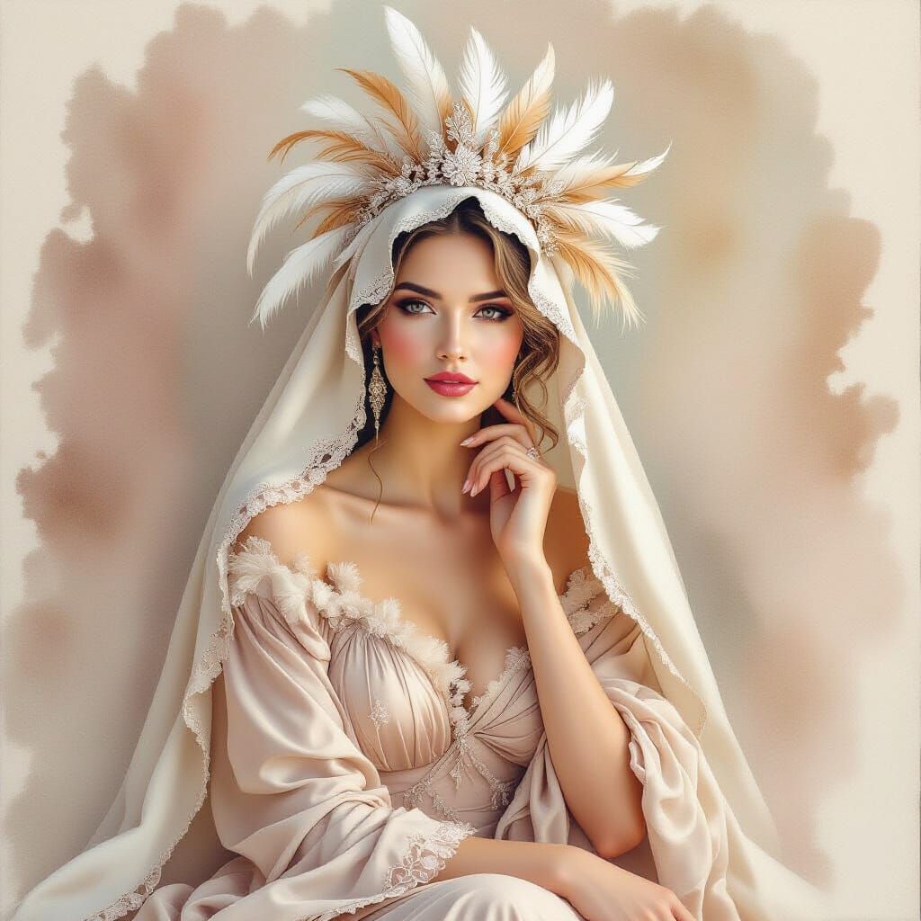 In a space of quiet radiance, the ethereal artist, Paola Sal...