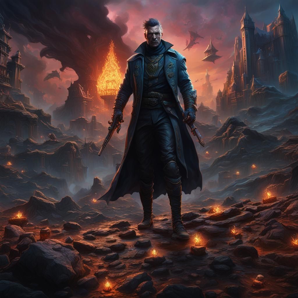 Dangerous Man in Detailed Matte Painting