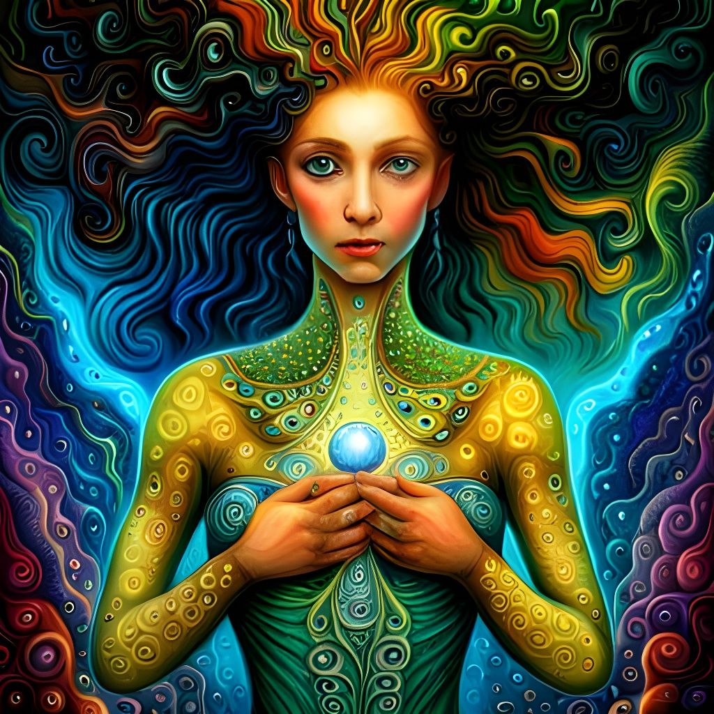 Gleaming Elven Creature in Magical Forest