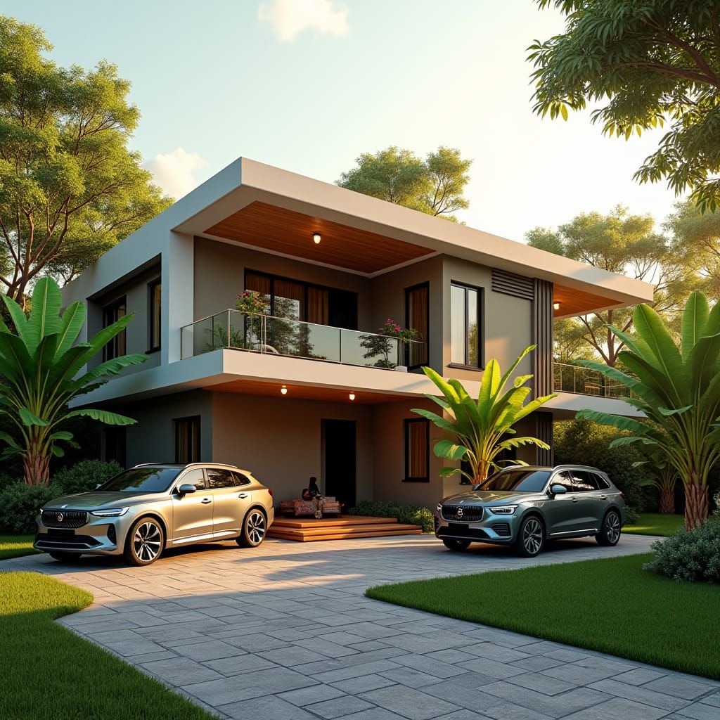 Luxurious Duplex in Nigerian Forest as Digital Art