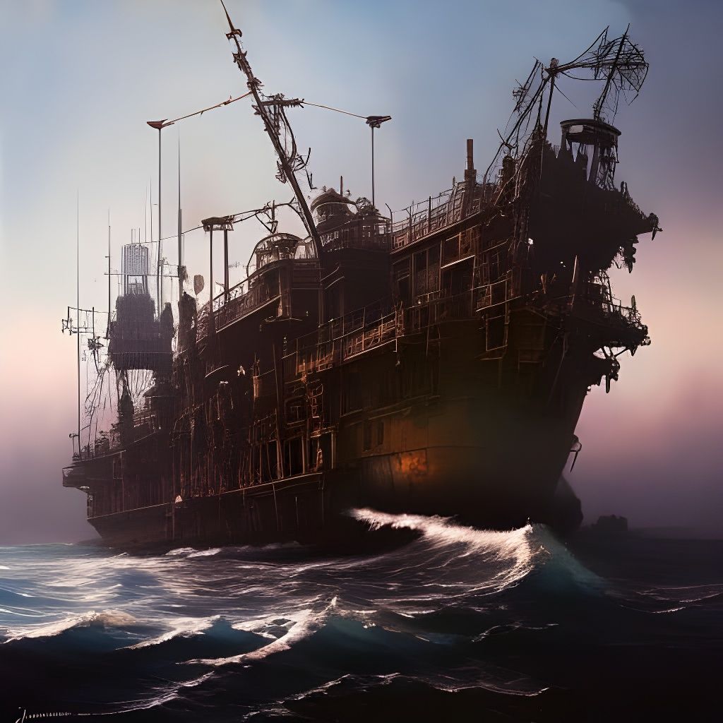 Cursed Pirate Crew : Large pirate ship