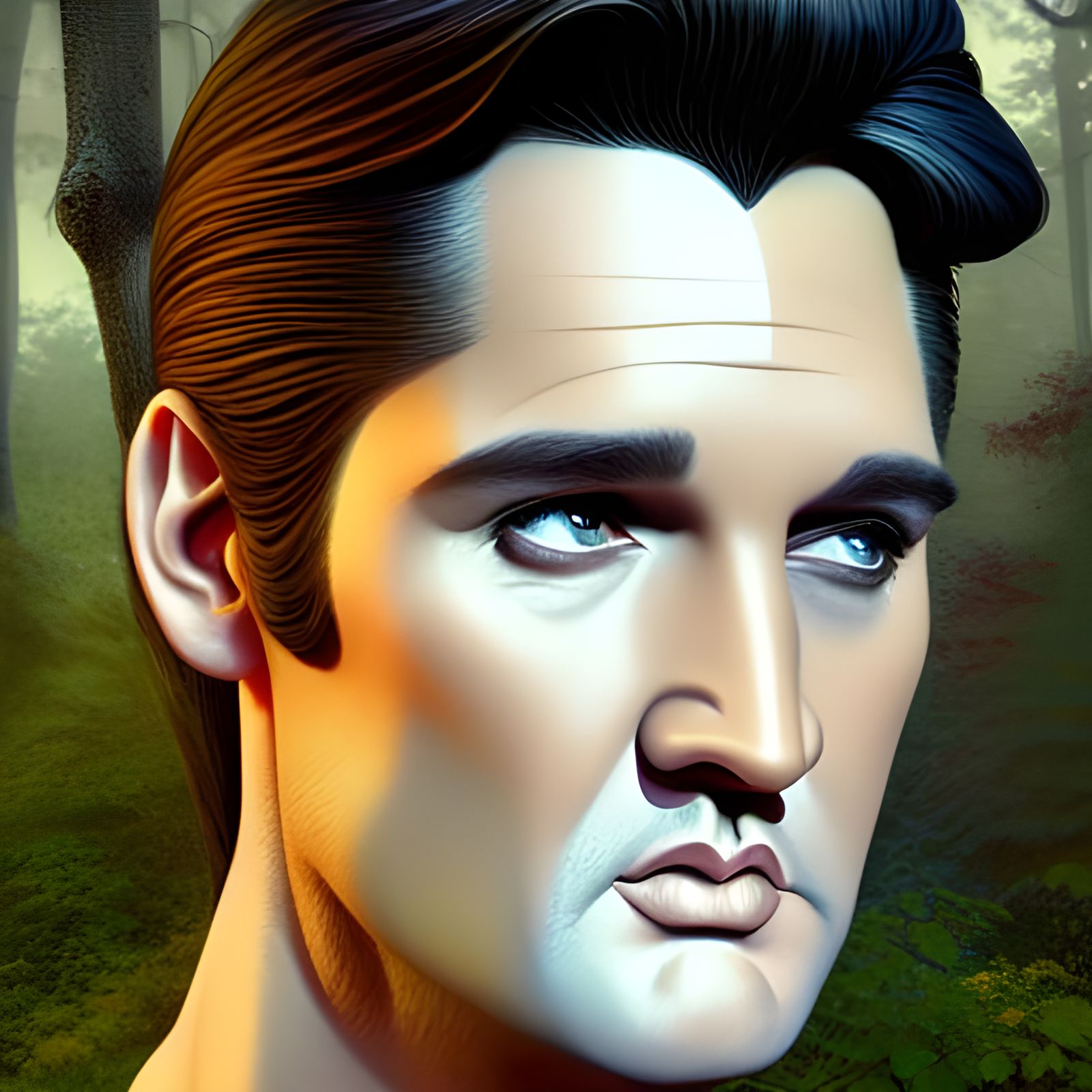 Elvis Presley as Legolas in Magical Forest