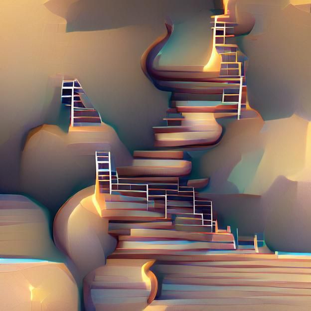 Endless Staircase AI Generated Image