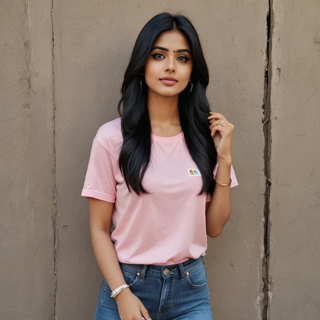 Realistic Image of a Modern Indian Girl