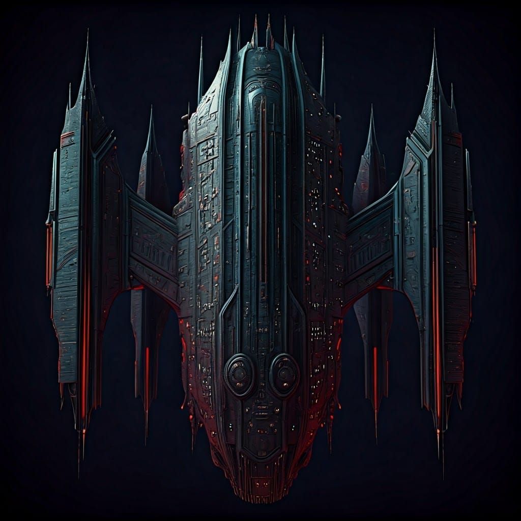 Gothic Starfleet Vessel Unveiled in Dark, Futuristic Style