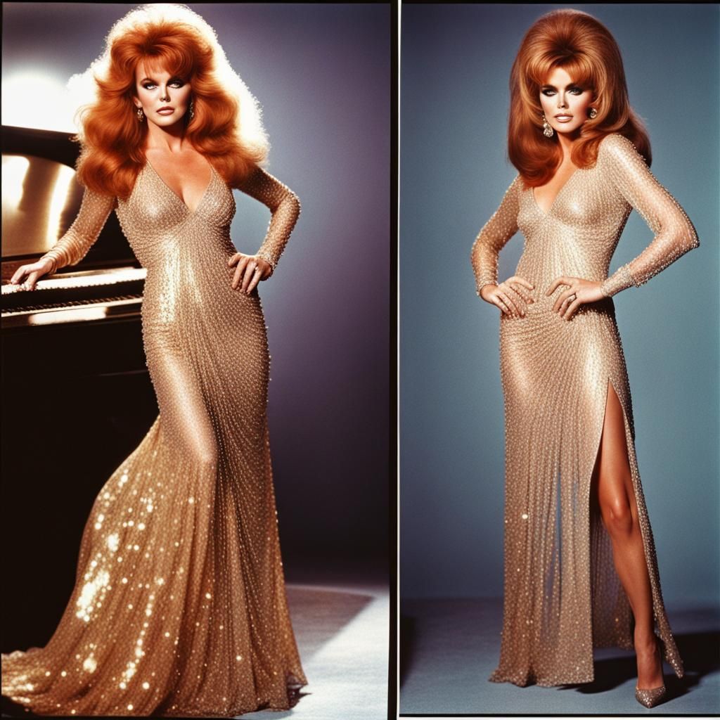 Ann-Margret in Bob Mackie 1970's sparkly glamour dress