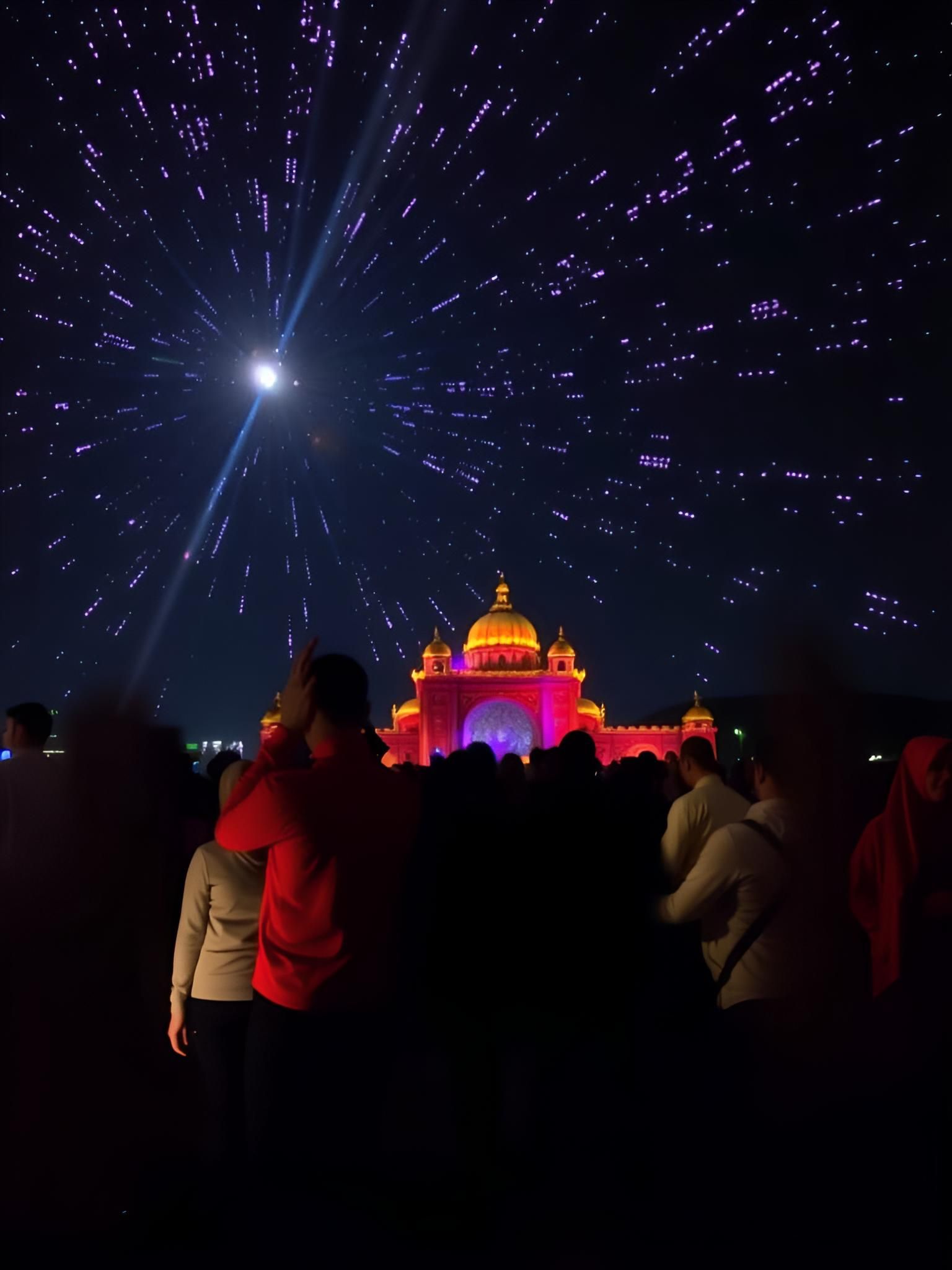 Abstract Geometric Symbolism in Black and Purple