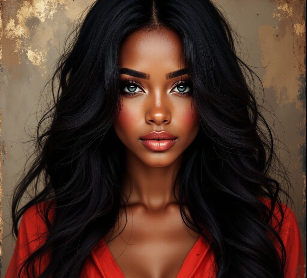 African Goddess Portrait of Kelly Rowland in Studio Photogra...