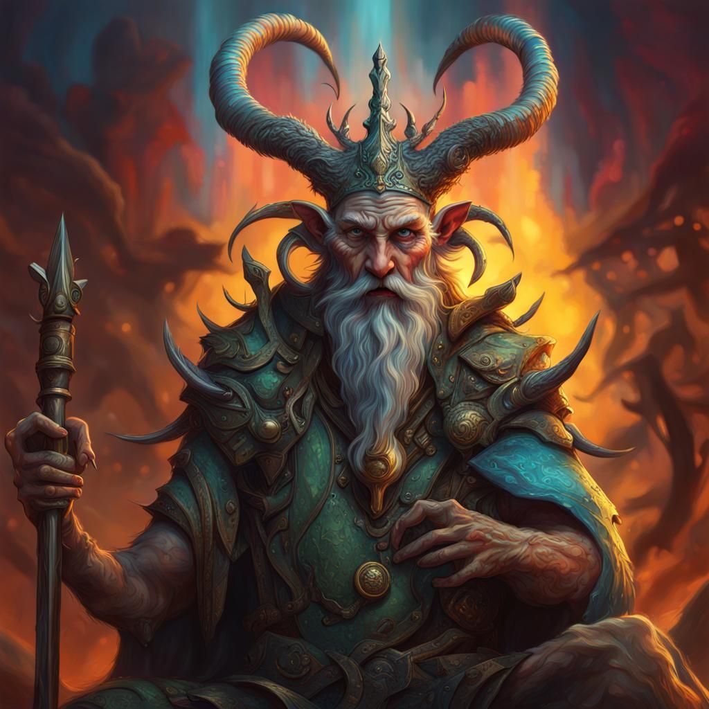 The Vermin God: Hyperrealistic Splash Art Portrait