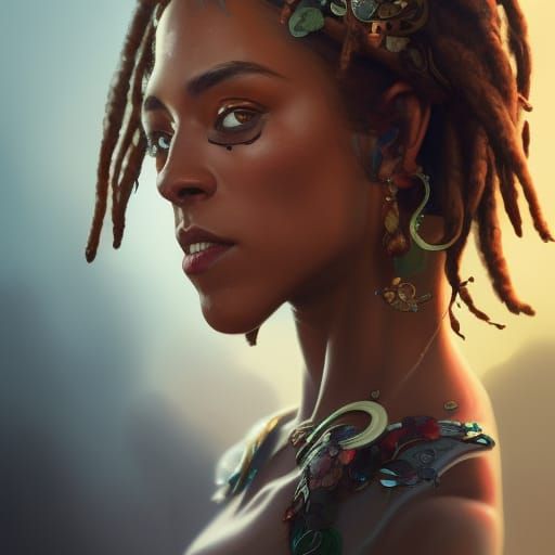 Hyperdetailed Portrait in Volumetric Lighting