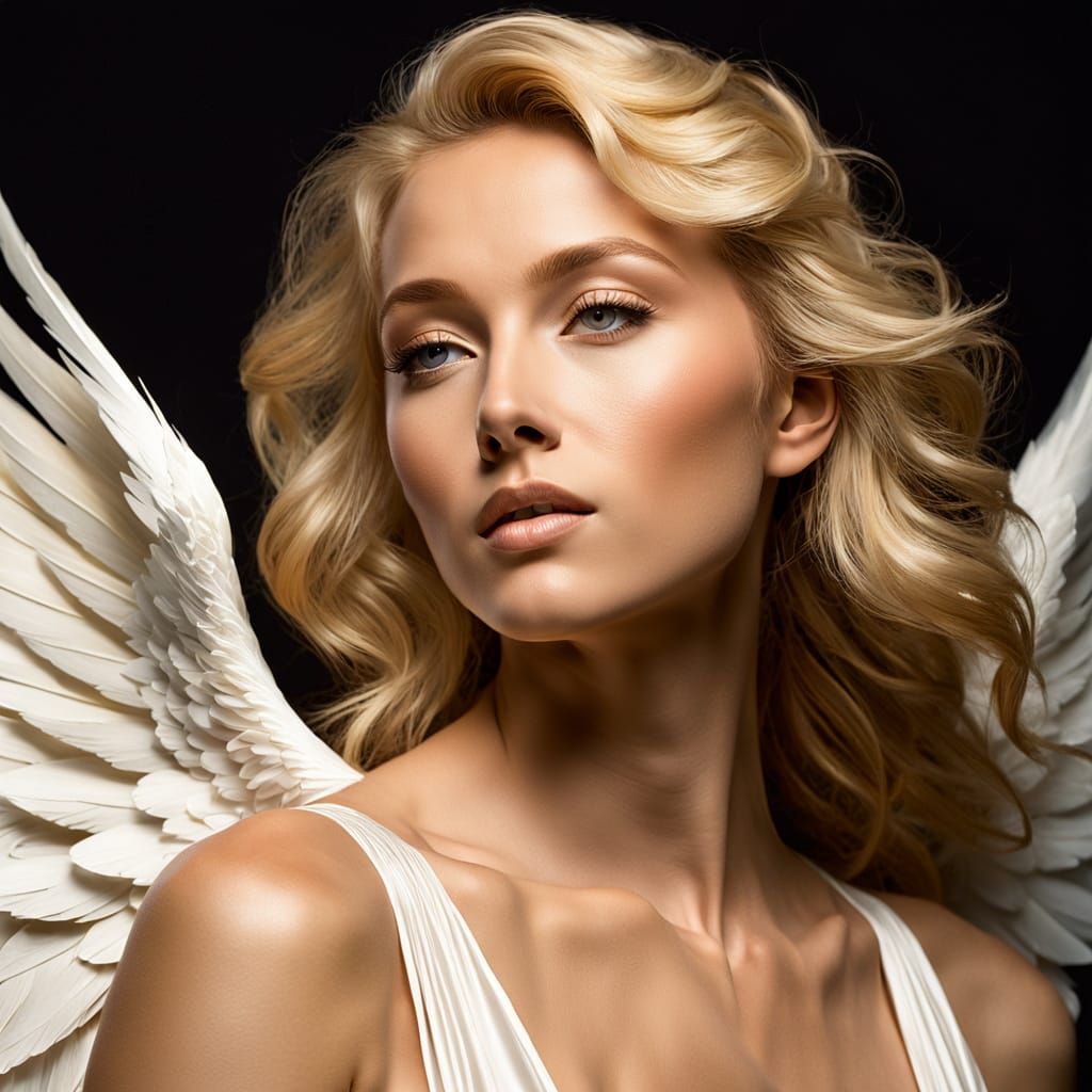 Angel in Golden Light: A Masterpiece of Chiaroscuro