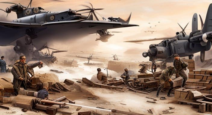 WWII Grand Battle with Advanced Tech