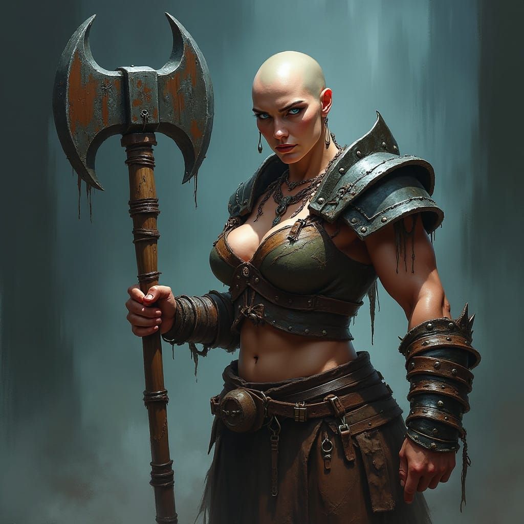 Battle-Hardened Goliath Barbarian with Maul