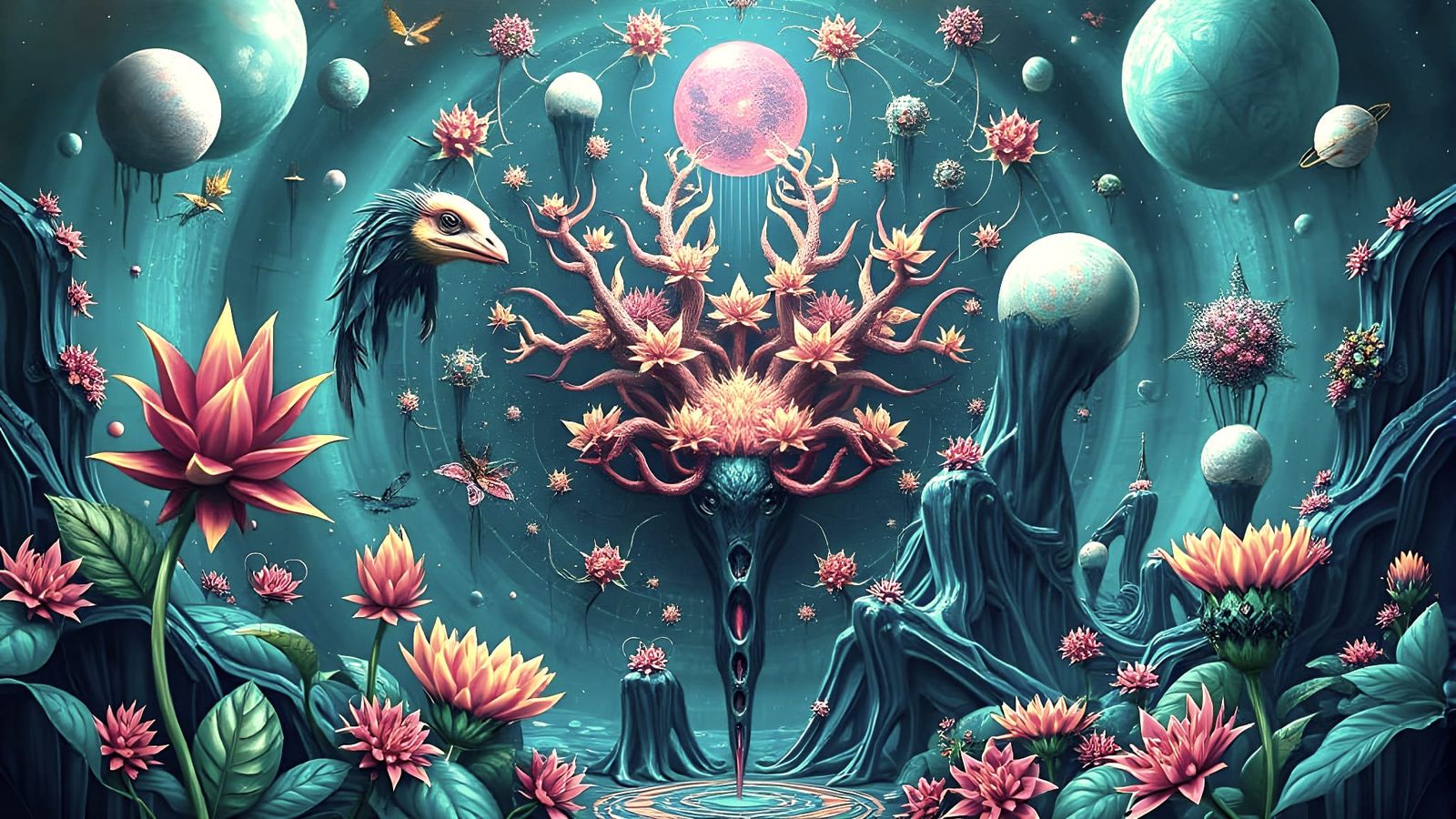 Dreamlike Surreal Painting in Sci-Fi Style