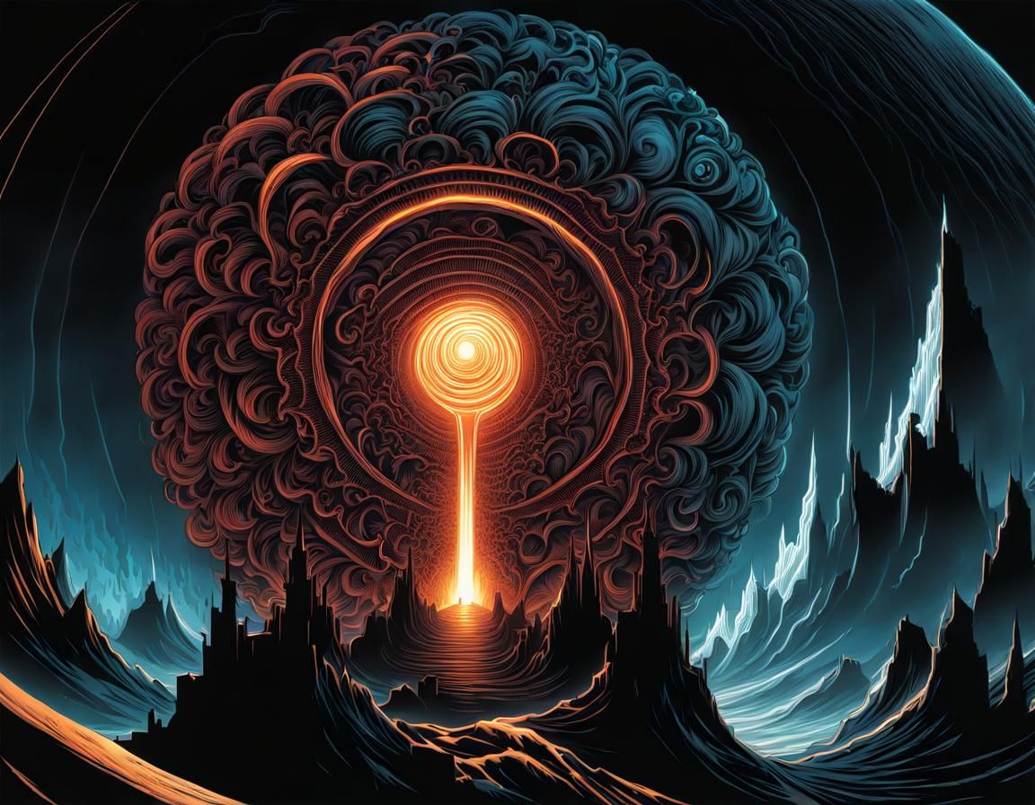 Apocalyptic Comic Book Art with Fractal Elements