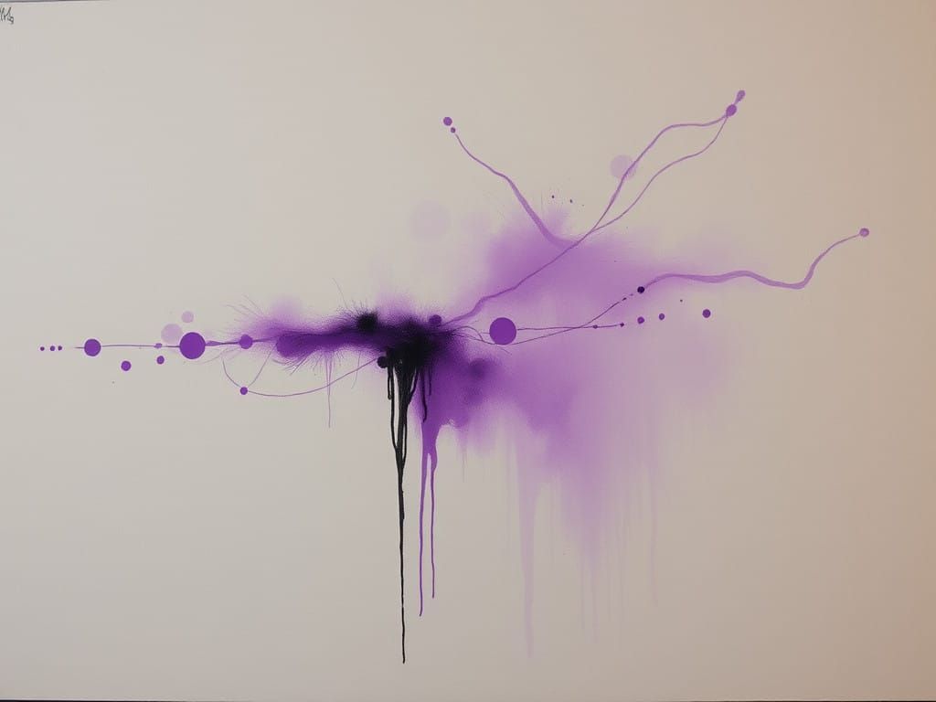 Dystopian Concrete Art in Charcoal and Purple