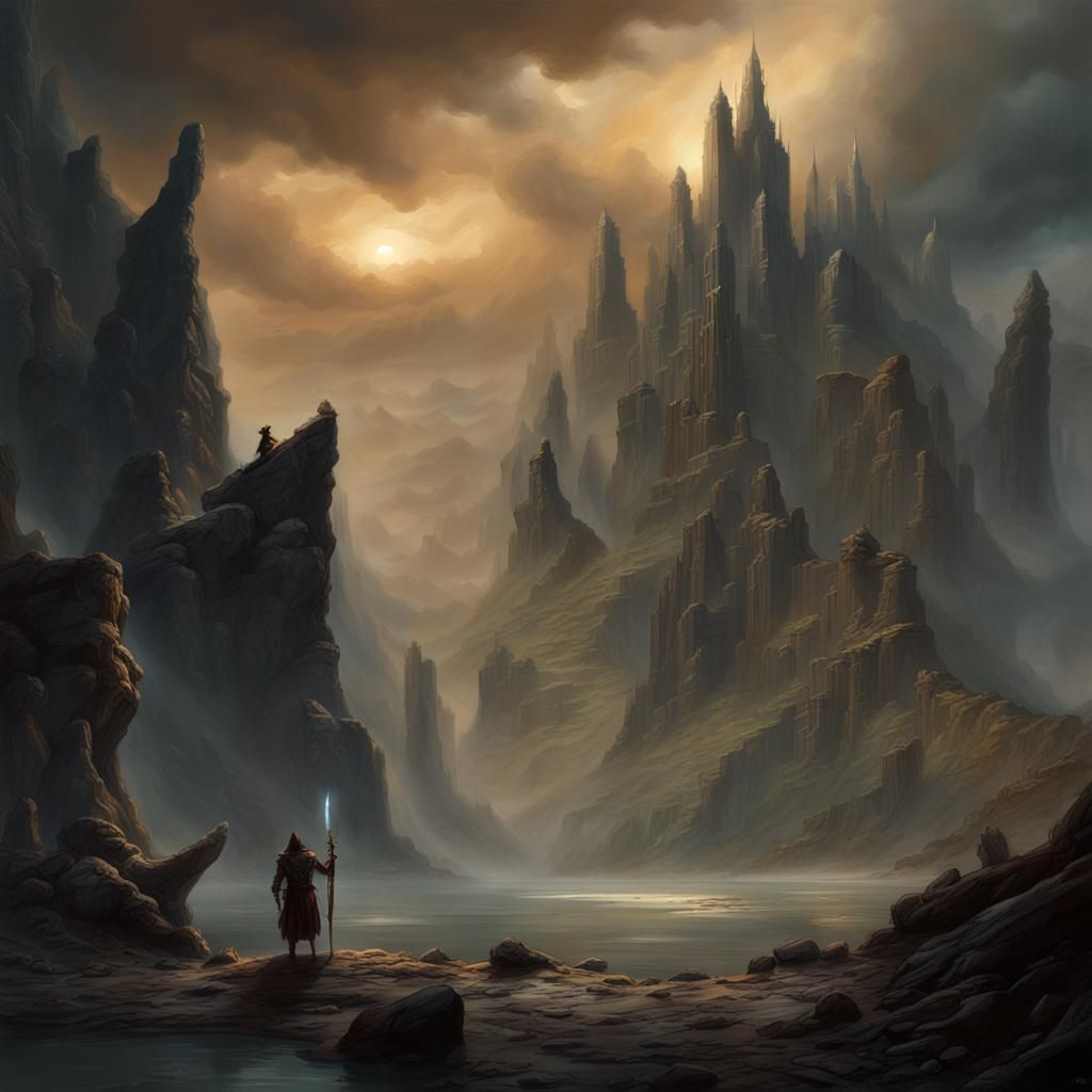 Pre-Cataclysmic Continent: Detailed Matte Painting