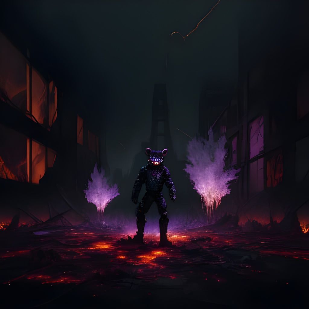 Mangled Animatronic Abomination in a Hellish Wasteland