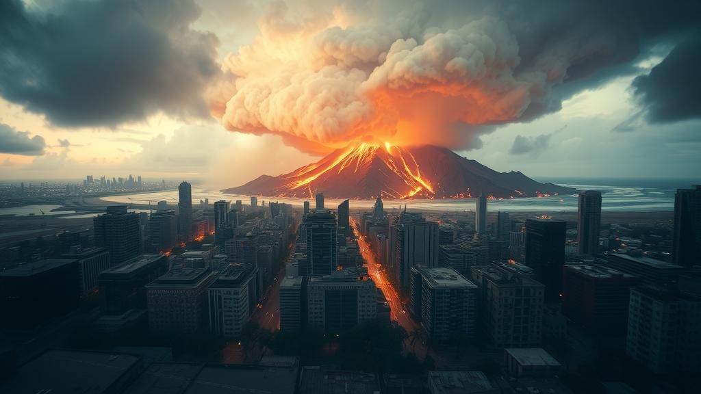 Apocalyptic City Destroyed by Natural Disasters