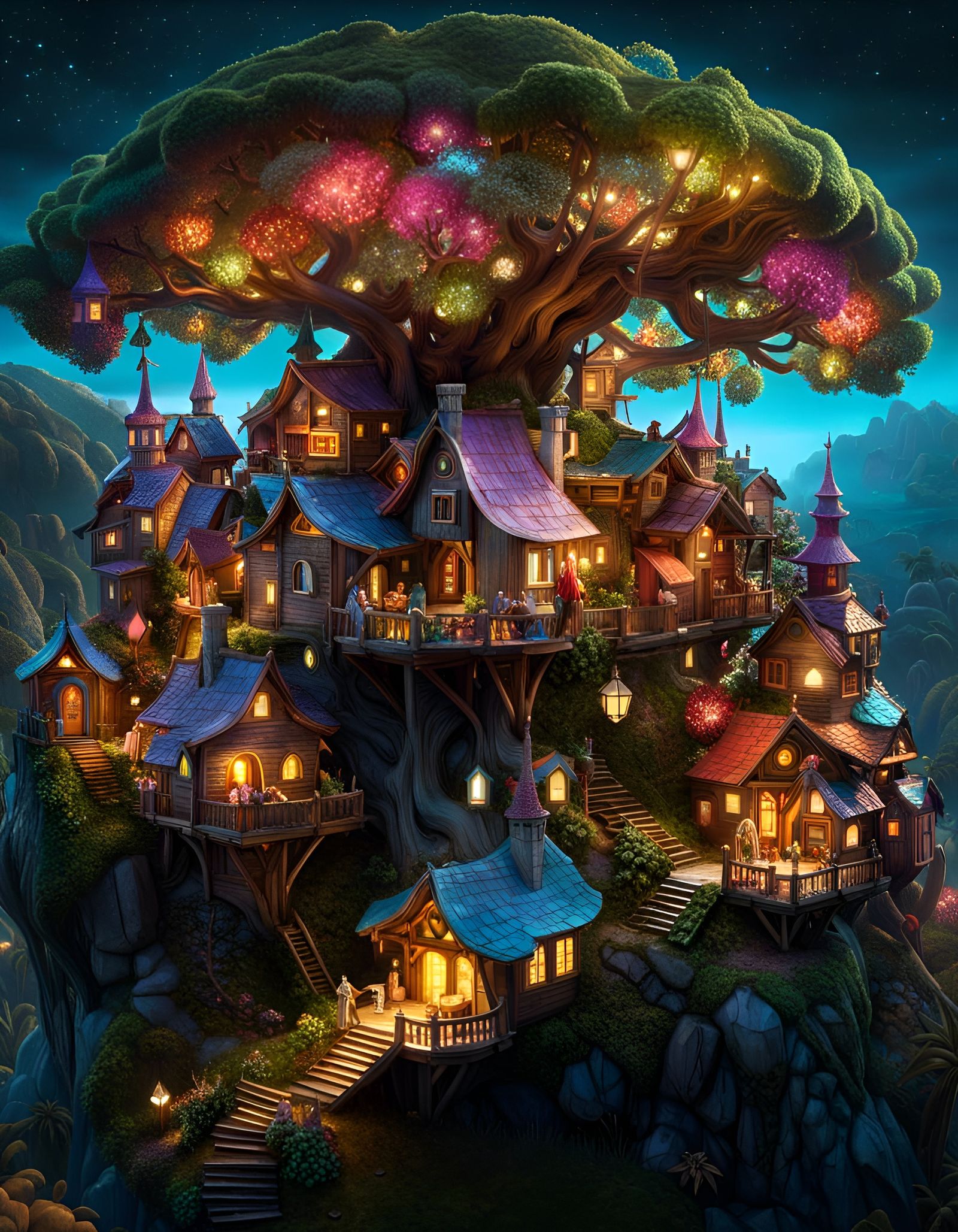 Magical fairy village