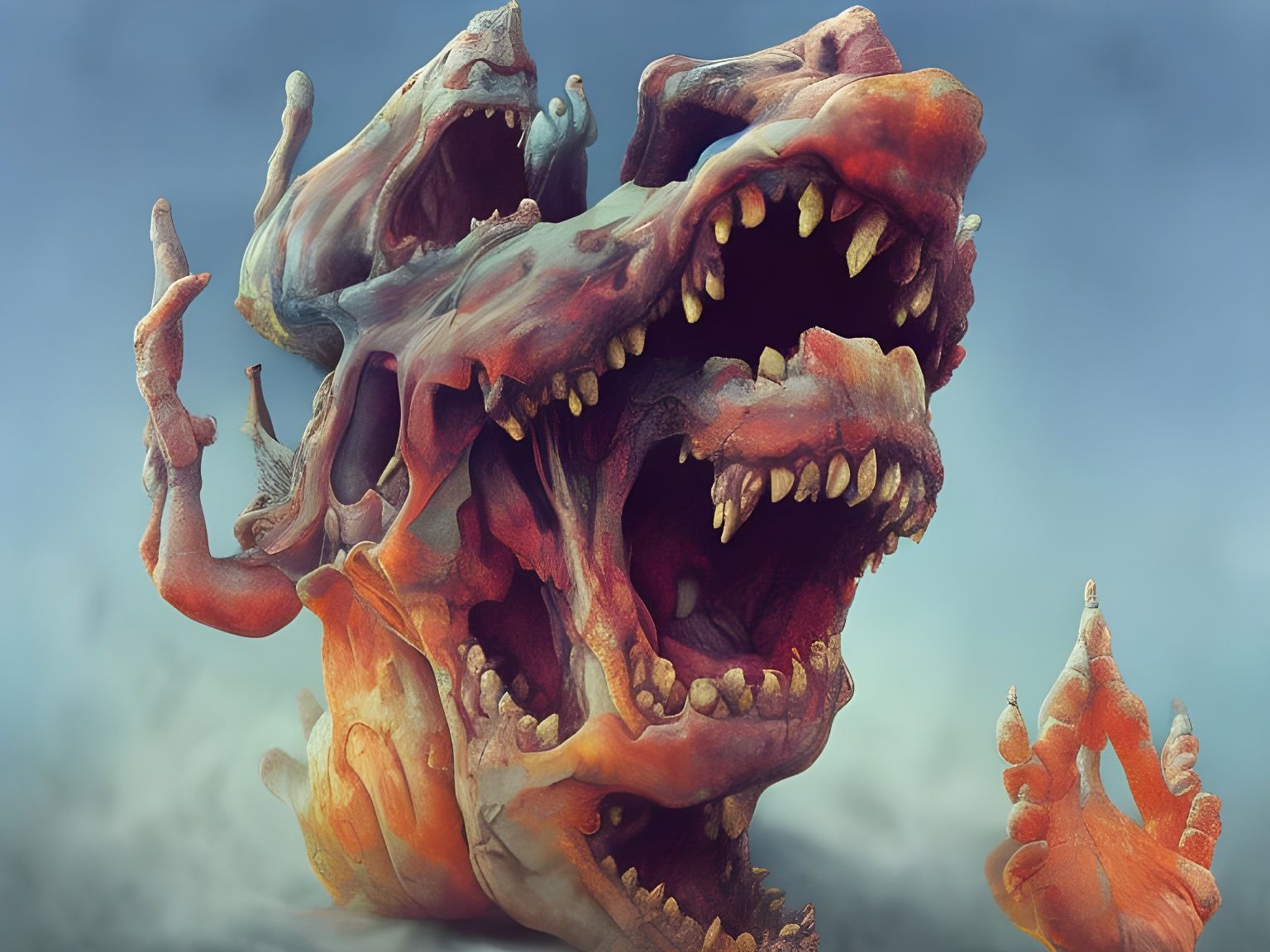 Screaming King: A Surrealist Painting