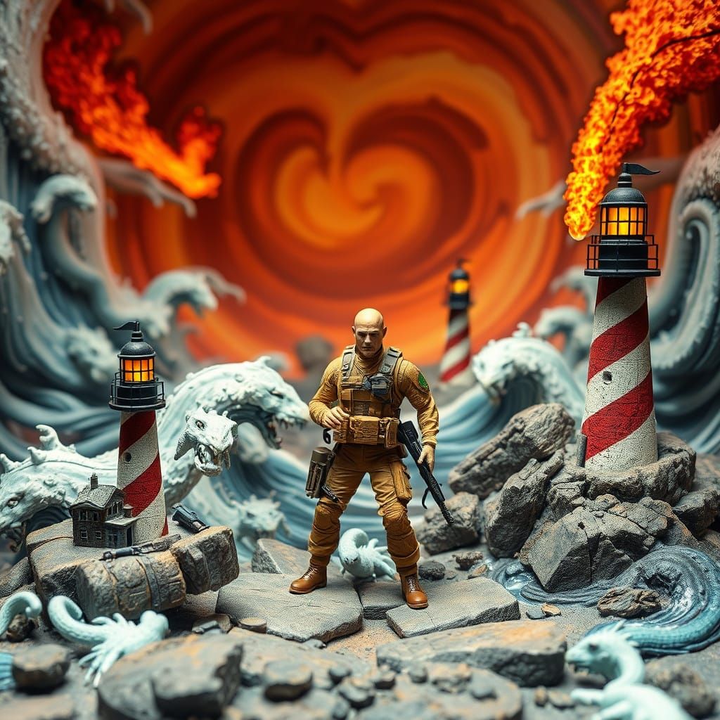 G.I. Joe Controls Cyclonic Rifts in Diorama