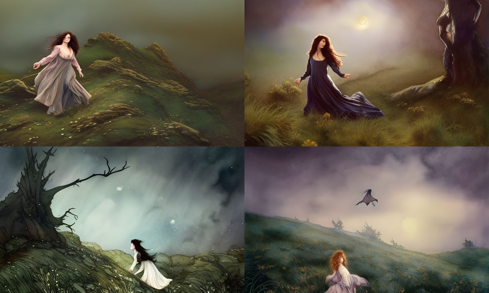 Kate Bush in Watercolor Fantasy Illustration