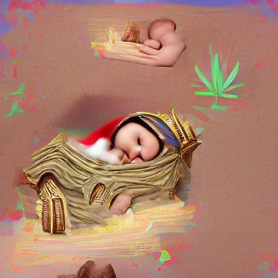 Infant Jesus in a Nativity Scene