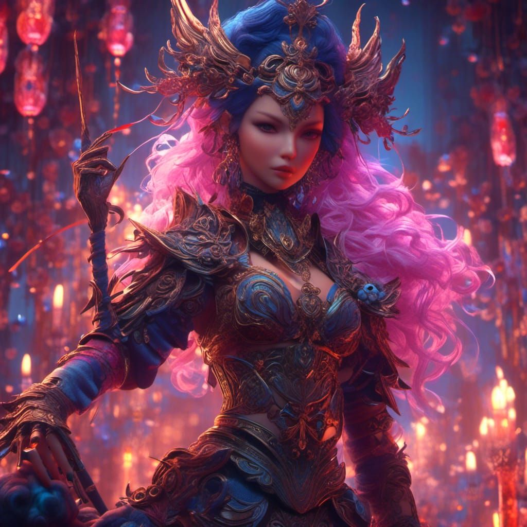 Estela: Detailed Matte Painting of a Chosen Girl