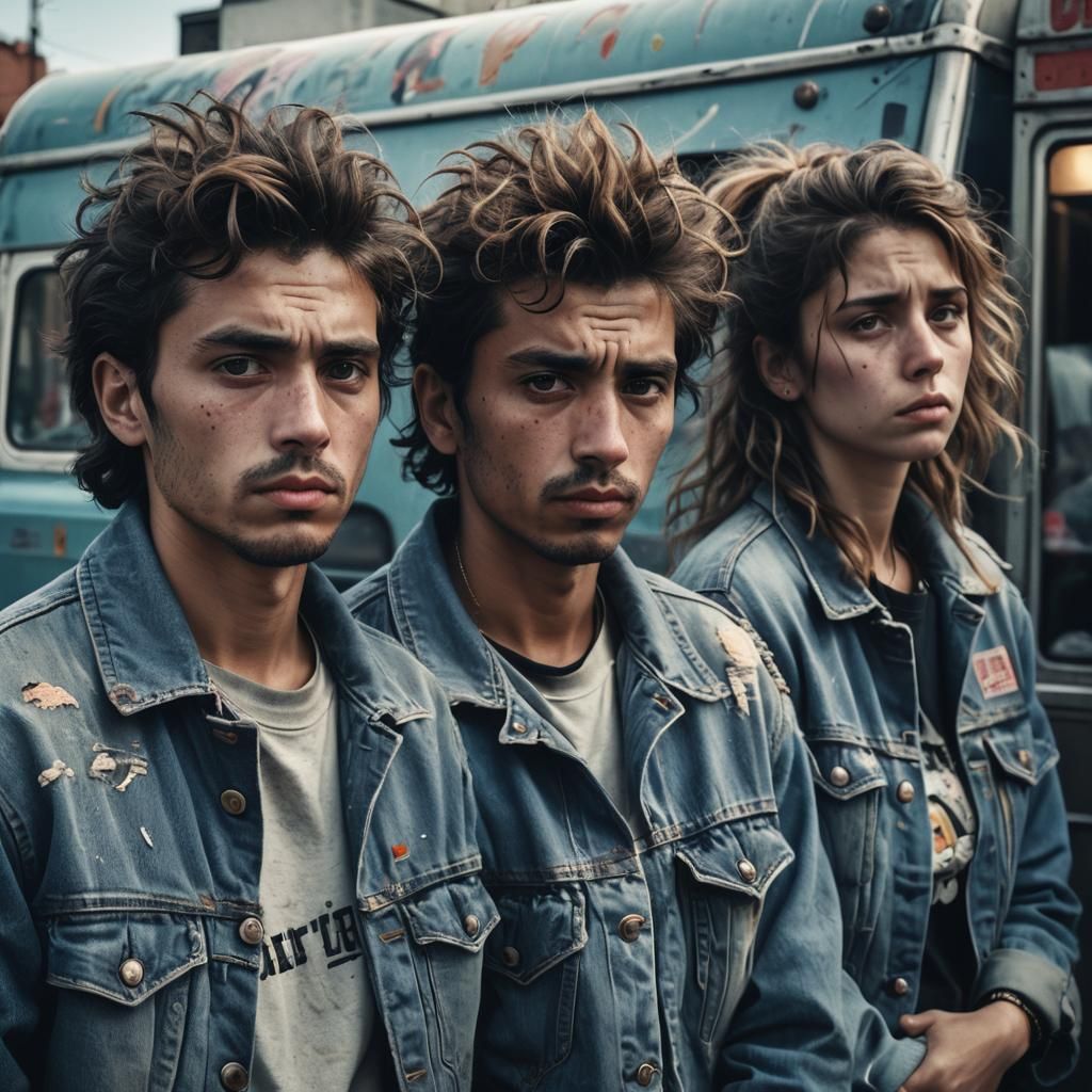 Somber Ice-Cream Truck Drivers in Street Photography