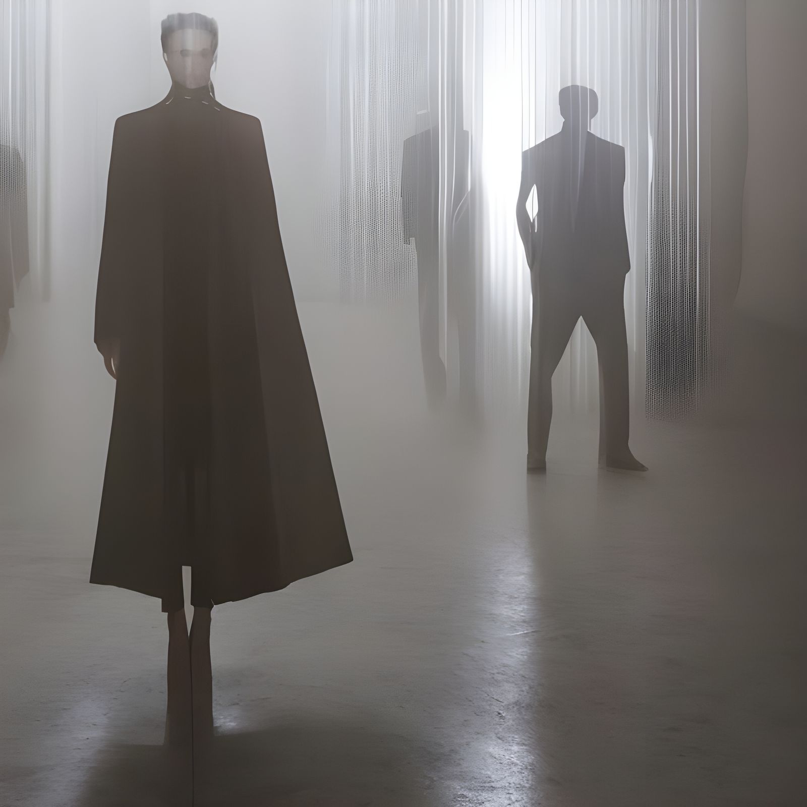 Transparent Person in Clothing Store, Hyperrealistic Paintin...