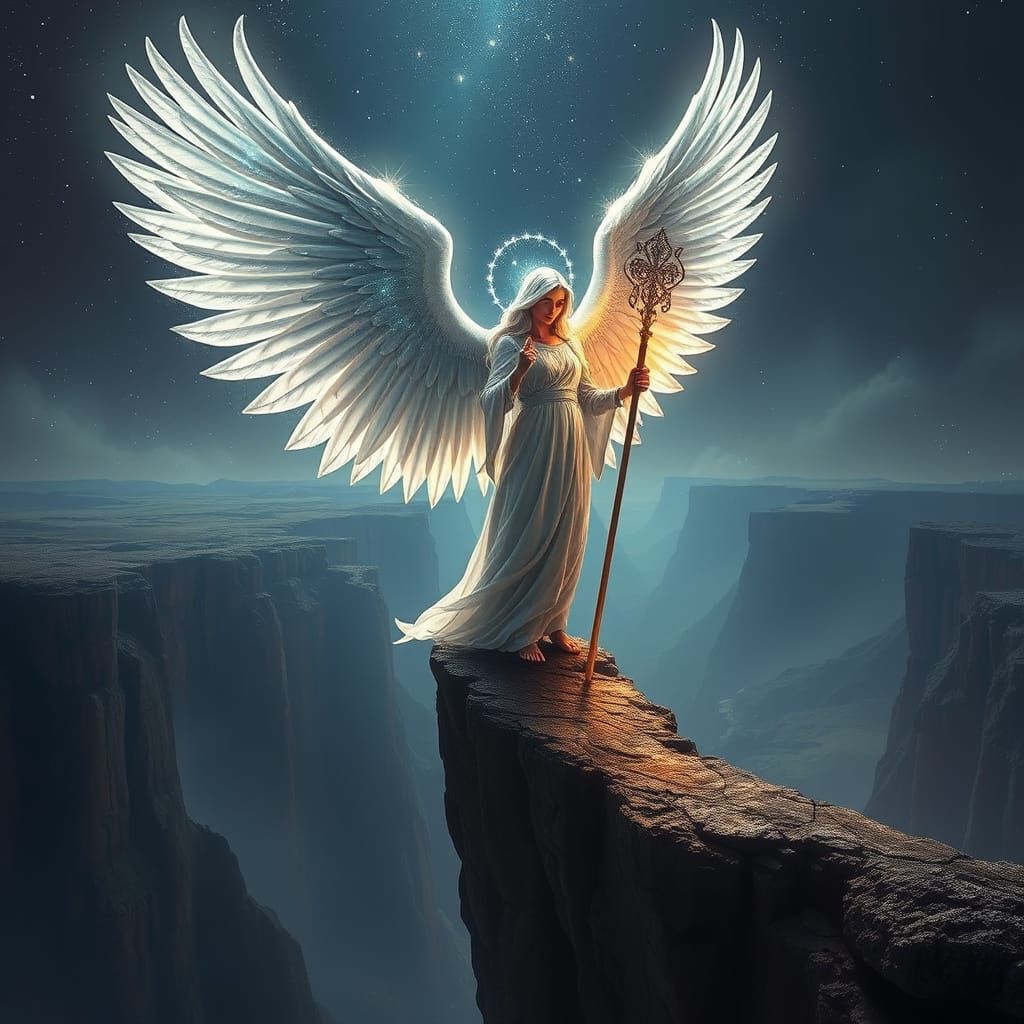 Seraph Angel of Death in Celestial Digital Art