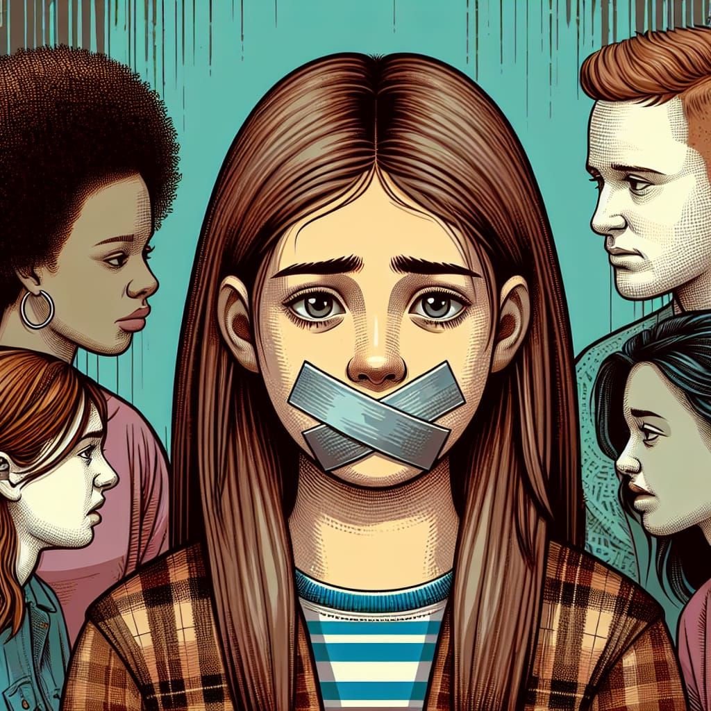 Girl Silenced: An Emotive Scene of Isolation