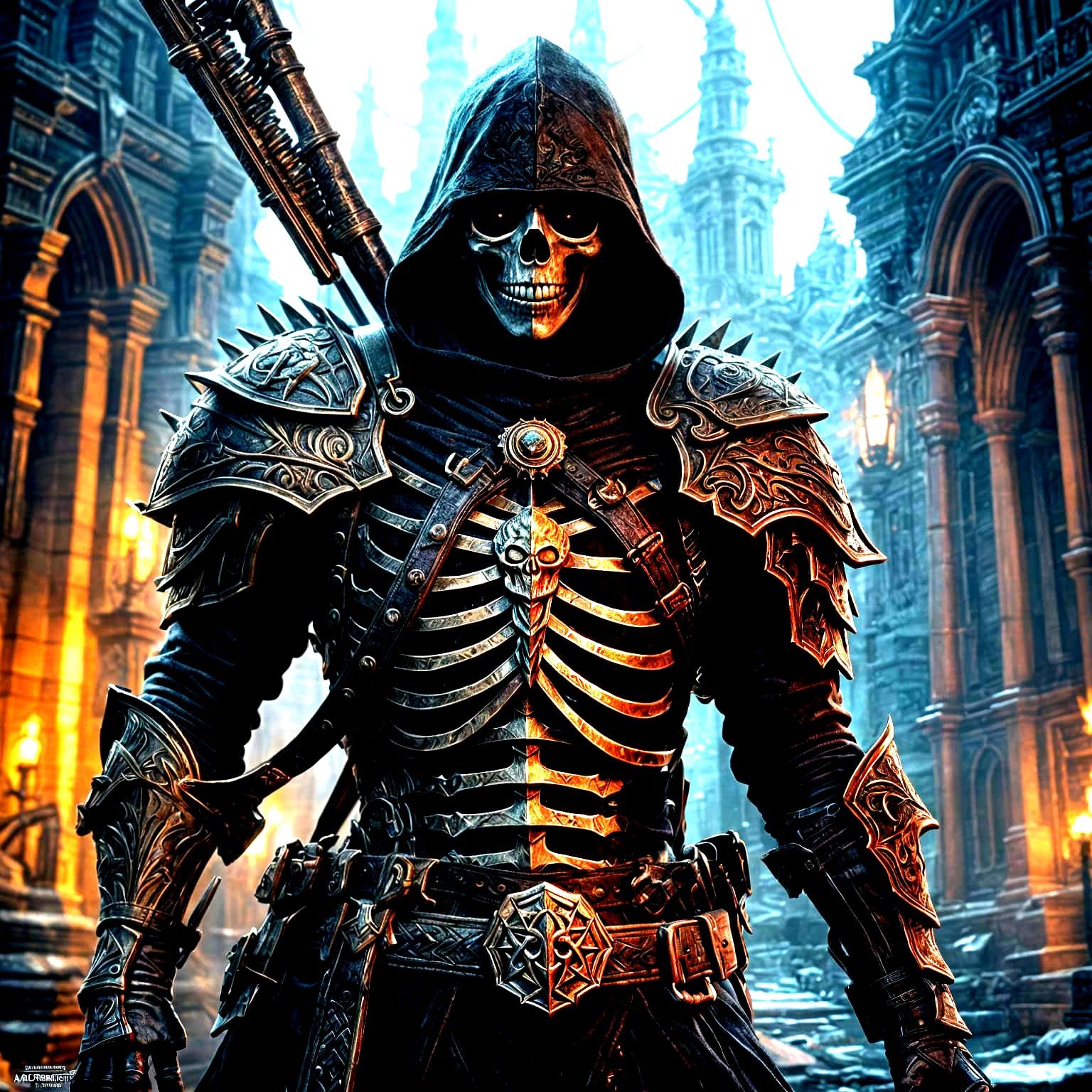 Fantastical Skeleton Assassin Concept Art