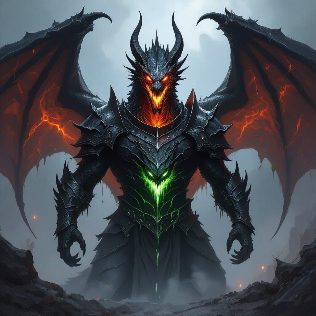 Three-Headed Dragon of Dark Fantasy