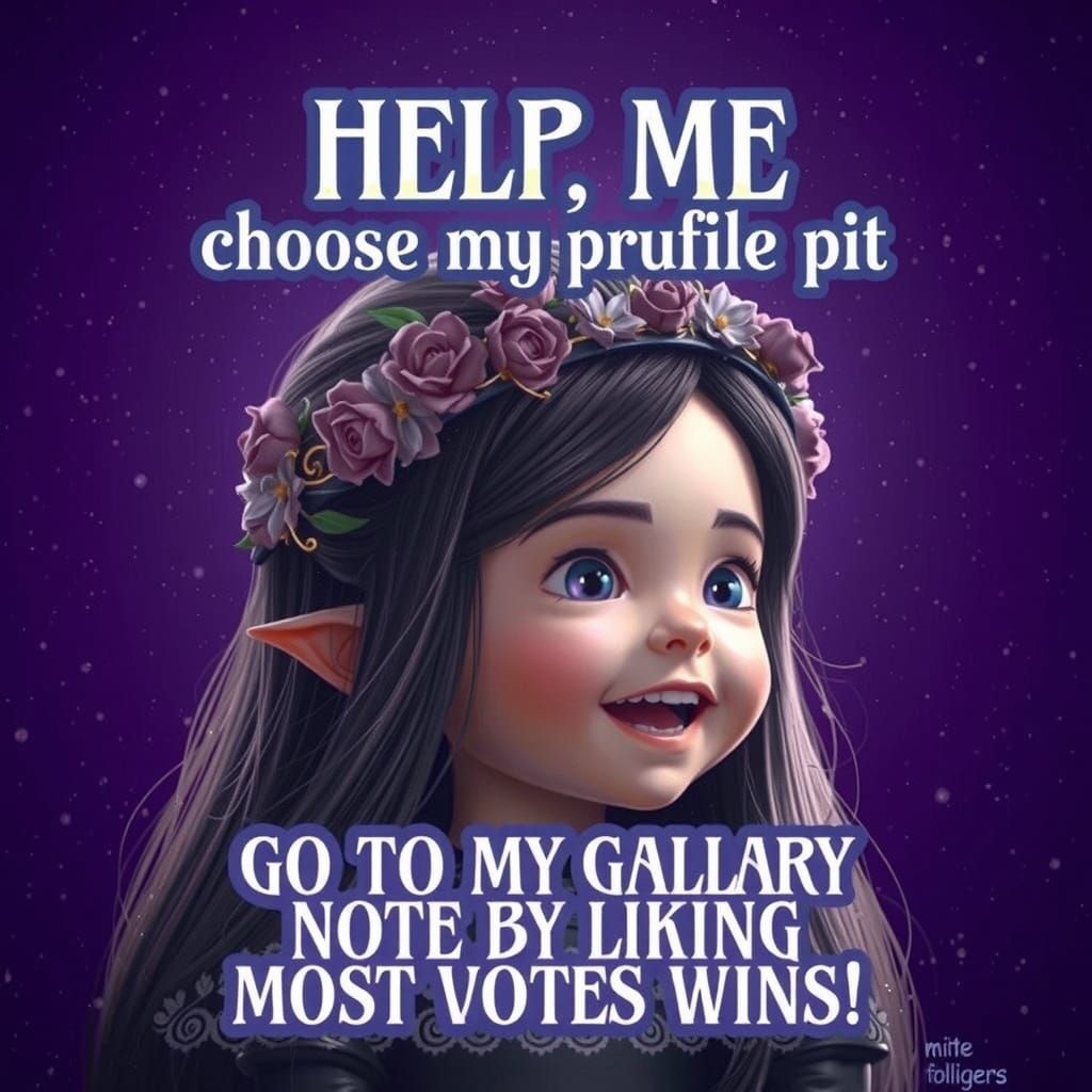 3d PIXAR style Delicate, petite, cherubic toddler, cartoon laughing, happy, purple elf with lavender skin, long, straigh...