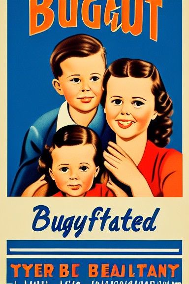 Vintage Propaganda Poster: Family Values in 1940s America