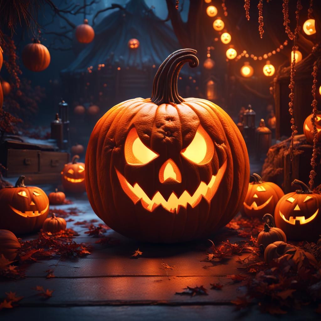 Jack Skellington Jack-o'-Lantern, Halloween Concept Art