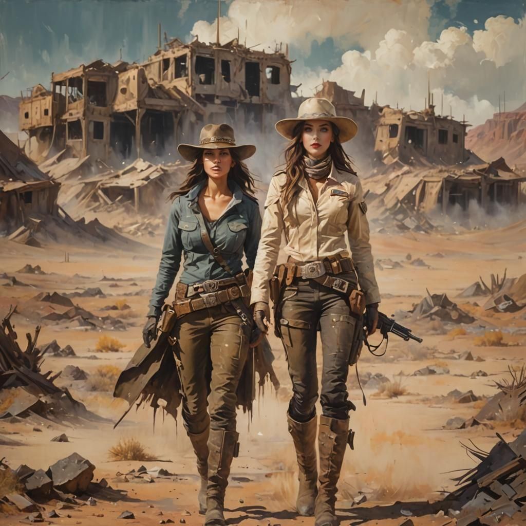 Wasteland Character in Abstract Style