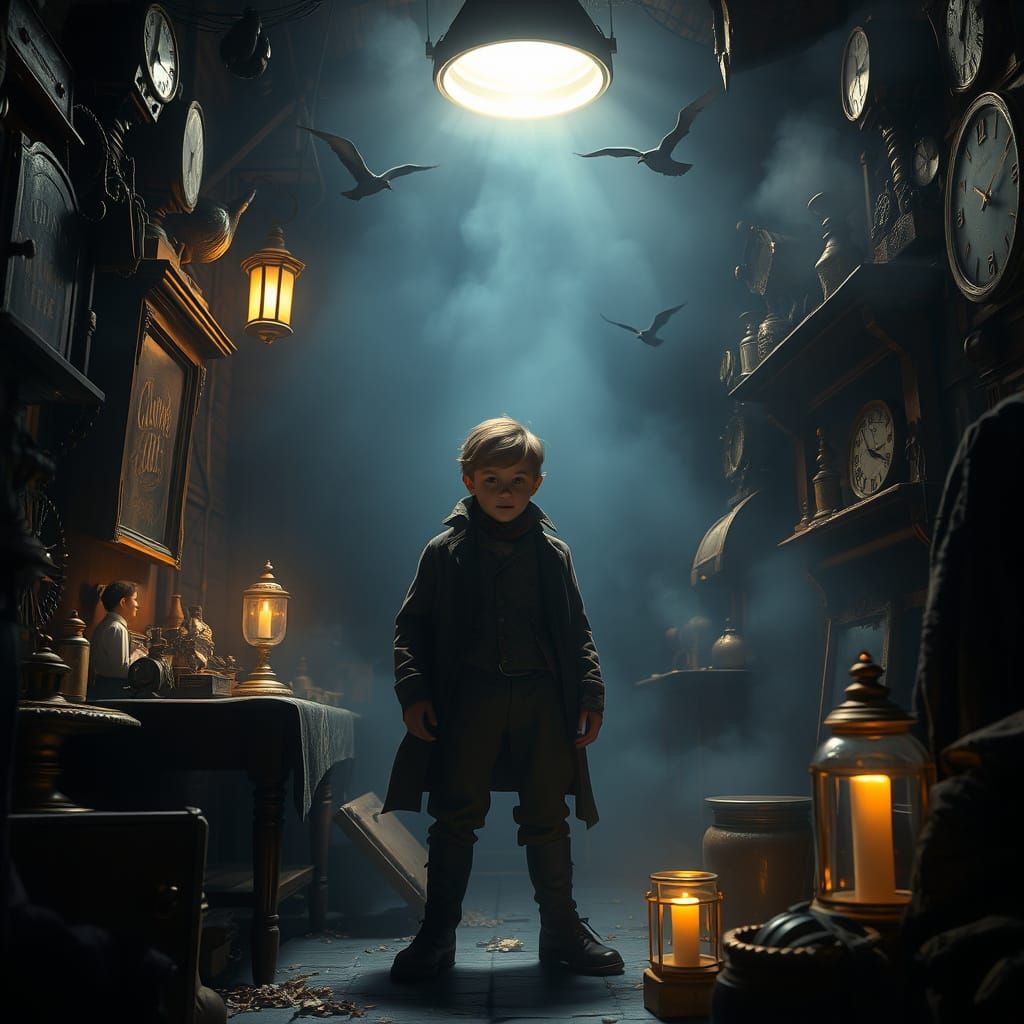 The Clockmaker's Shadow: Oliver in the Realm of Time and Smoke