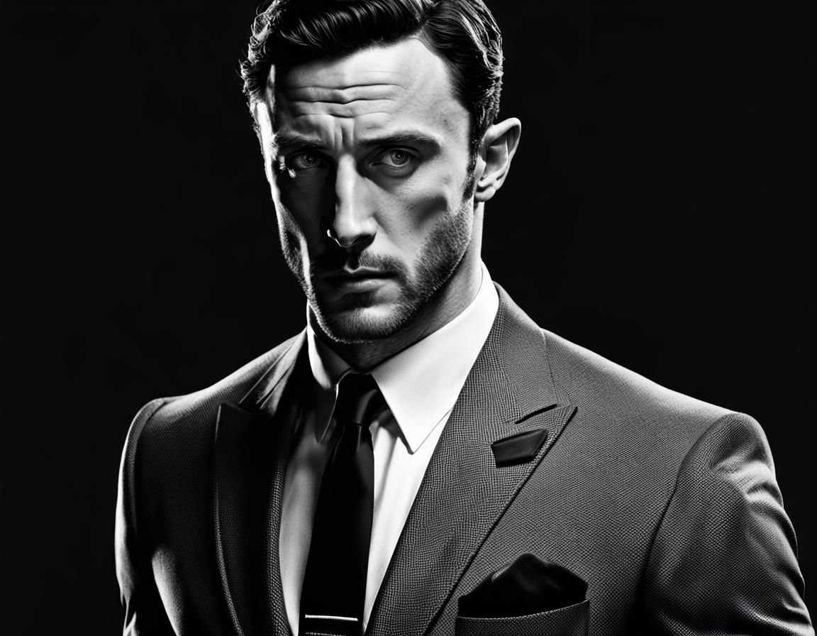 James Bond 007 Portrait in Black and White