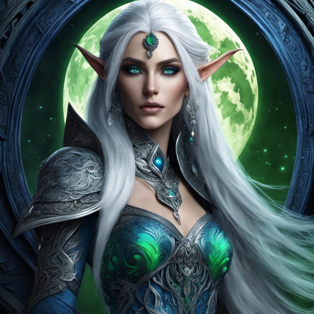 Mysterious High Elf with Piercing Gaze