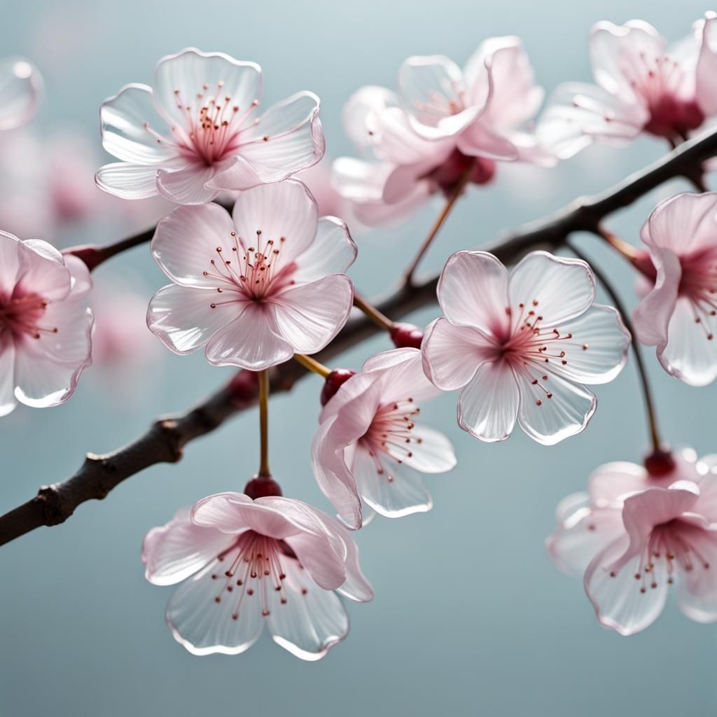 Glass Cherry Blossoms